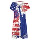 thumbnail image 4 of Puntoco Vestido De Cuello Redondo De Manga Corta Suelto Informal Estampado Del Día De La Independencia De Verano Para Mujer Azul Xxl,Regalos Para Mujer Joven, 4 of 5