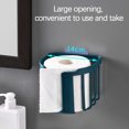 thumbnail image 3 of Tunhigl No-Drill Toilet Paper Holder with Storage Rack for Bathroom Holds Paper Towels Toilet Paper Shaving Essentials Self-Adhesive Wall Mount Organizer for Renters RV Small Spaces Red, 3 of 5