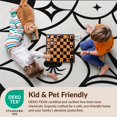 thumbnail image 4 of Design&I 8'x10' Washable Area Rug Black White Geometric Design Elegant Contrast with Star Accents for King Size Bedroom, Under Bed, Sleek Flatweave Pet Friendly, 4 of 7