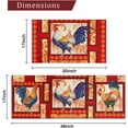 thumbnail image 4 of Rooster Kitchen Rug - Kitchen Mat Set of 2, Red Kitchen Rugs Farmhouse Style, Unique Rooster and Chicken Kitchen Decor, Rooster Themed Decorations Stuff Gifts for Kitchen, Kitchen Rugs Rooster Theme, 4 of 5