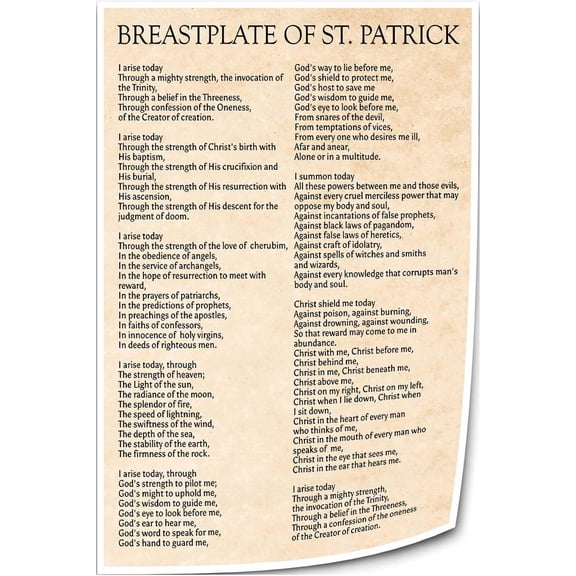 Breastplate of Saint Patrick Prayer Wall Art Irish Faith Wall Art Christian Poster Landscape Painting Canvas Set Contemporary Bedroom Decor poster