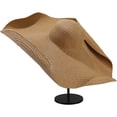 thumbnail image 6 of Vjnyvs Oversized Beach Straw Hat for Women, Extra Large Wide Brim Visor Hats Handmade Roll Up Floppy Sun Hat Summer Beach Cap for Women Travel, 6 of 7