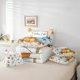 thumbnail image 6 of Manfei Oil Painting Pumpkin Bedding Comforter Set 7-Piece, Hello Fall Print King Bedding Sets, Autumn Maple Leaf Bed Sheets, Luxury Bedroom Decor, 6 of 8