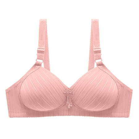 

Bigersell Padded Bra Women s Non Underwire Comfortable Printing Plus Size Four Breasted Bra Underwear Female Nylon T-Shirt Bra Plus Training Bra Style 346 Red S