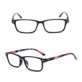 thumbnail image 5 of 3 Pairs Mens Womens Spring Hinges Reading Glasses Rectangle Readers, 5 of 5