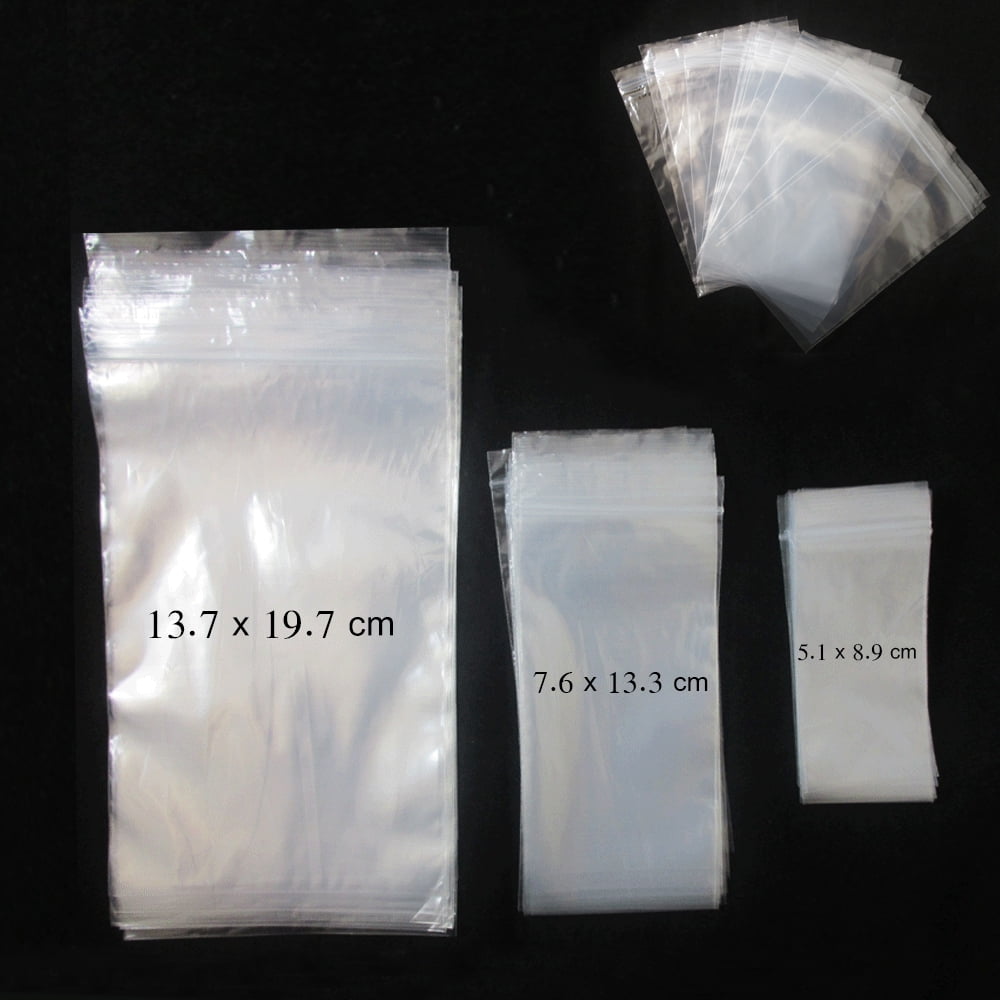 600 Clear Baggies Reclosable Zipper Lock Plastic Bags Poly Jewelry ...