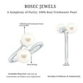 thumbnail image 6 of Rosec Jewels Cultured Freshwater Pearl Toi Et Moi Engagement Ring - Wrap Ring for Women - AAA Quality - with Jewelry Box, 14K White Gold, US 13.00, 6 of 7