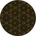 thumbnail image 1 of Ahgly Company Machine Washable Indoor Round Transitional Night Black Area Rugs, 3' Round, 1 of 7