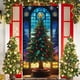 thumbnail image 1 of pstuiky Cubrepuertas navideño de 89 x 180 cm - Diseño de Papá Noel - Decoración navideña para la puerta - Decoración para fiestas y festivales, 1 of 6