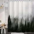 thumbnail image 1 of Misty Forest Shower Curtains,Nature Shower Curtain,Woodland Shower Curtain,Fantasy Fog Magic Winter Tree Bath Curtain for Bathroom,Waterproof Polyester Fabric 72" Wx72 L-with Hooks, 1 of 6
