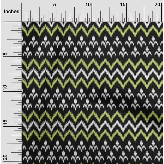oneOone Cotton Poplin Fabric Ethnic Ikat Decor Fabric Printed BTY 42 Inch Wide