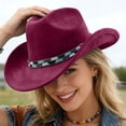 thumbnail image 2 of OJSFQUFP Cowboy Hat for Women and Men with Shapeable Wide Brim Cattleman Western Hats for Cowboys, 2 of 5