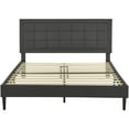 thumbnail image 4 of DeCoro Mornington Upholstered 2.0 Platform Bed w/ Metal Frame, Dark Grey, Full, 4 of 11
