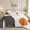 Black Orange Mid‑Century Abstract, variant on Davulos Boho Quilt Set Full/Queen Size,3 Pieces Abstract Geometric Leaf Pattern Lightweight Bedspreads,Reversible Coverlets Mid Century Bedding Set for All Season