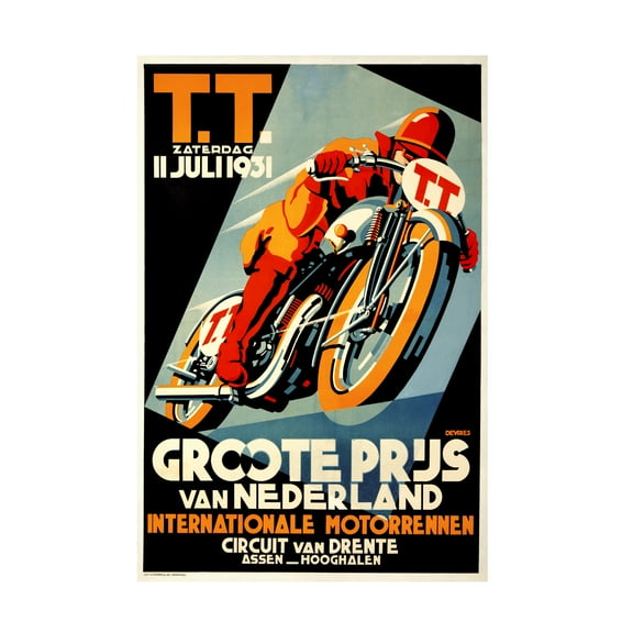 Lantern Press 'Motorcycle 2' Canvas Art