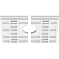 thumbnail image 2 of 10"W x 6 5/8"H x 2"ID x 3 1/2"C x 1"P Beaux Architectural Grade PVC Contemporary Ceiling Medallion, Two Piece, 2 of 11