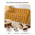 thumbnail image 4 of Orange Spring Leaves Couch Cover for Dogs, Pastoral Botanical Striped Flowers Washable Sofa Covers Slipcover for Pets Dogs Futon Cover, Couch Recliner Covers, Oversized Chair Slipcover 71"x91", 4 of 9