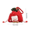 thumbnail image 3 of CuiLiyq Christmas Gift Bag, 9" x 7.5" Red Velvet Candy Bags with Drawstring Cord, Large Present Sack Bags for Xmas Present Toys Storage Bags Holiday Party Supply (Snowman), 3 of 6