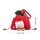 thumbnail image 3 of Bolsas de regalo navideñas con diseños de peluche en 3D - Bolsas reutilizables para guardar tela y regalar en Navidad - Bolsa de tela roja de 23x19 cm, 3 of 6