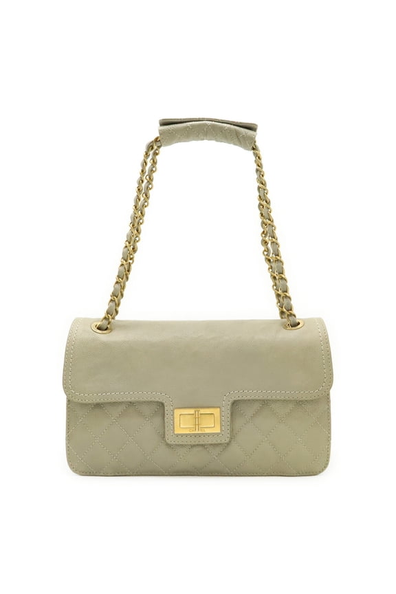 Pre-Owned CHANEL 2.55 Matelasse Chain Shoulder Bag in Soft Caviar Leather, Light... (Good)