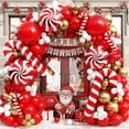 thumbnail image 2 of Juego de globos navideños con forma de bastón de caramelo, película de aluminio, rojo, verde, para fiesta de Año Nuevo, cadena de globos, decoración de arcos, suministros para regalos, 2 of 5