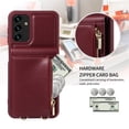 thumbnail image 3 of Dteck for Samsung Galaxy S22 Ultra Case with RFID Blocking Card Holder, Galaxy S22 Ultra Crossbody Wallet Case Shockproof Purse PU Leather Protective Back Cover,Winered, 3 of 9