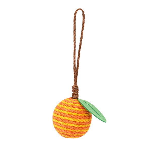 Juguete para gatos, ejercitador, resistente a las mordeduras, pelota interactiva para gatos. Naranja 20cmx9cm