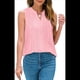 thumbnail image 2 of Camiseta Sin Mangas Holgada para Mujer, Sin Mangas, con Cuello en V, Elegante, Informal, con Ojales, Blusa de Verano Rosa XL, 2 of 5
