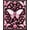 Pink Black, Pattern 2, variant on ODIKA Gothic Moth Vintage Butterfly Print Damask Scroll Shaped Pink for Queen Size Bedroom, Under Bed, Master , Foldable Easy Care