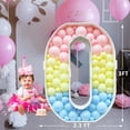 thumbnail image 4 of Mosaic Letters for Balloons, 3FT Marquee Letters Balloon Frame, Giant Marquee Light Up Letter Pre-Cut Foam Board for Birthday Wedding Party Decoration - Letter O, 4 of 5
