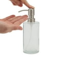thumbnail image 3 of Unique Bargains 1 Pc Simple Cylindrical Soap Pump Dispenser for Hotels 350ml Clear Silver Tone, 3 of 6