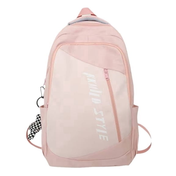 Pink Sport Backpack Large Spacious Bookbag,Cute Rucksack Multiple Compartments Casual Bag
