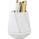 thumbnail image 1 of Ceramic Desk Cute Pen Holder Stand Gold Line Pencil Cup Pot Desk Organizer Makeup Brush Holder, 1 of 4