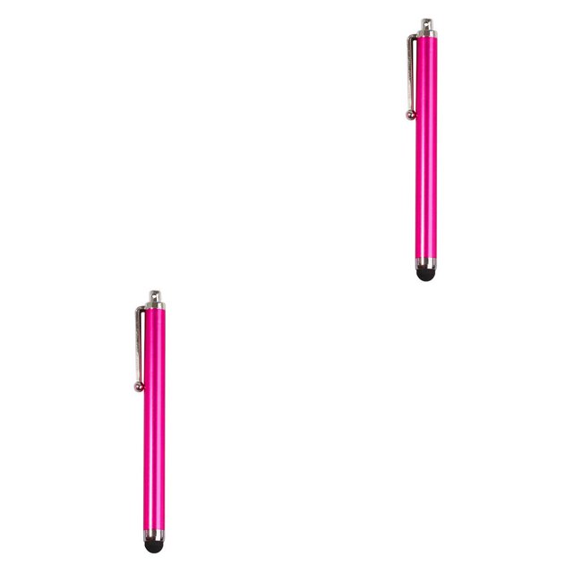 Tholdsy Bolígrafos capacitivos universales Resistencia a los arañazos Lápiz de pantalla táctil Stylus Tableta de escritura Teléfono móvil Rosado 2Conjunto