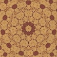 thumbnail image 1 of Ahgly Company Indoor Square Patterned Mahogany Brown Area Rugs, 5' Square, 1 of 6