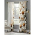 thumbnail image 4 of Spring Floral Sheer Curtains 108 Inch Length 2 Panels Set for Living Room/Bedroom, Daisy Summer Botanical Vintage Flowers Curtain Sheers Drapes Rod Pocket Curtains Window Treatment Set 52''x108''x2, 4 of 7