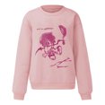 thumbnail image 2 of Gibobby Temperamento Pullover Top Camisa deportiva con cuello estampado para mujer, ajustado con cuello redondo, camisa deportiva informal de manga larga, Top holgado (estilo 2)(Rosa, L), 2 of 3