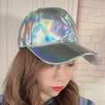 thumbnail image 5 of CoCopeaunt New Laser Skin Reflective Cap, Fashion Trend Gradually Changing Color Colorful Leather Baseball Cap, 5 of 6