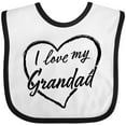 thumbnail image 3 of Inktastic I Love My Grandad in Black Chalk Heart Boys or Girls Baby Bib, 3 of 4