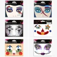 thumbnail image 4 of Pegatinas de maquillaje para escenario de fiesta de Halloween, pegatinas faciales con polvos destellantes, tatuajes temporales, calcomanías faciales con polvos cosméticos, diversión para festivales, 4 of 4