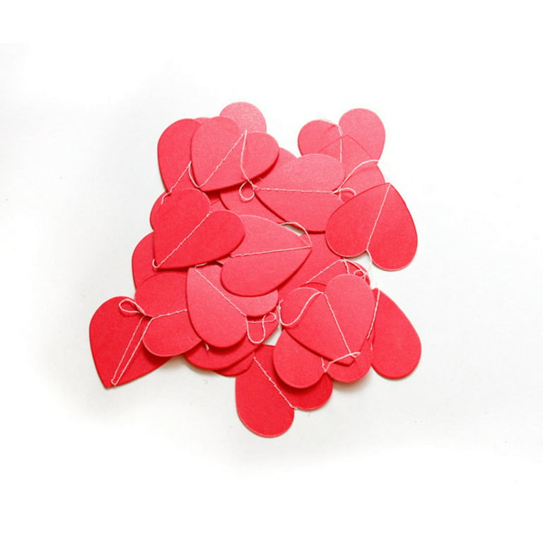 Popvcly 2Pack Heart Garland Decorations for Valentines - NO DIY