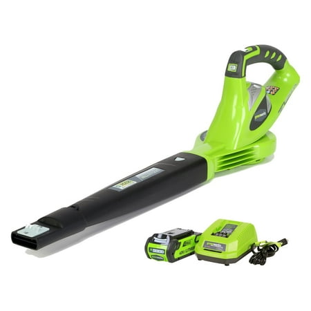 Greenworks 40V 150 MPH Variable Speed Cordless Blower, 2.0 AH Battery Included (Best Lawn Blower 2019)