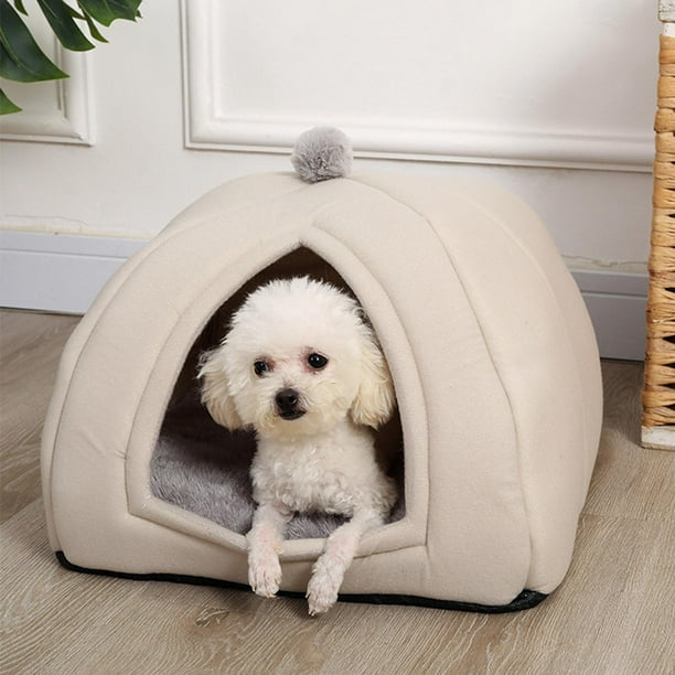 Cama Cueva Para Perros/gatos - Tienda Suave Con Cojín, Cálida Para Invierno, Ideal Para Mascotas Pequeñas Y Cachorros