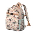 thumbnail image 2 of Schnauzer Dog and Flower Backpack for School,Cute School Bag,Schoolbag with Adjustable Shoulder Straps & Padded Back,15.25"x11.5"x5.25", 2 of 6