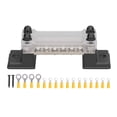 thumbnail image 2 of Barra colectora de 12 terminales bloque de distribución de energía de 12 postes pernos M4 duraderos perno M6 300 V 130 A CA 48 V 150 A CC conductividad eléctrica para ANGGREK Otros, 2 of 8