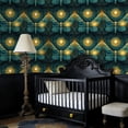 thumbnail image 4 of Gothic Peel and Stick Wallpaper Symmetrical Moth Deity Cosmic Floral Elements Wall Mural 17.7in x 9.8ft Self Adhesive Removable Wall Paper Renter Friendly Wallpaper for Bedroom, 4 of 8