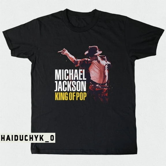 Michael Jackson - King Of Pop Unisex Black T-shirt Size S-5XL