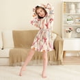 thumbnail image 3 of FORMRS Niños Bathrobe Unisex Hooded Robe Soft Plush Pajamas Sleepwear, Size 2-3T, Beige Starfish, 3 of 7