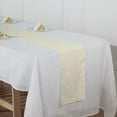 Efavormart 12"x108" IVORY Premium Faux Linen Runner, Slubby Textured ...