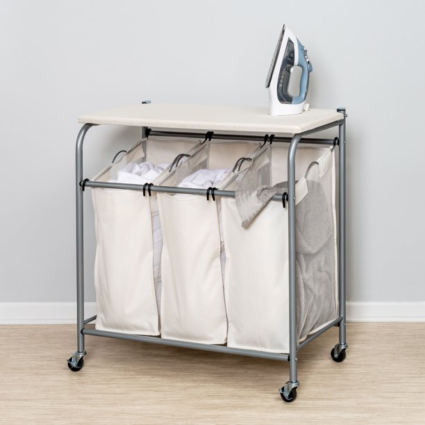 laundry sorter with ironing board